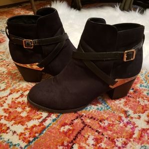 Black Swede booties